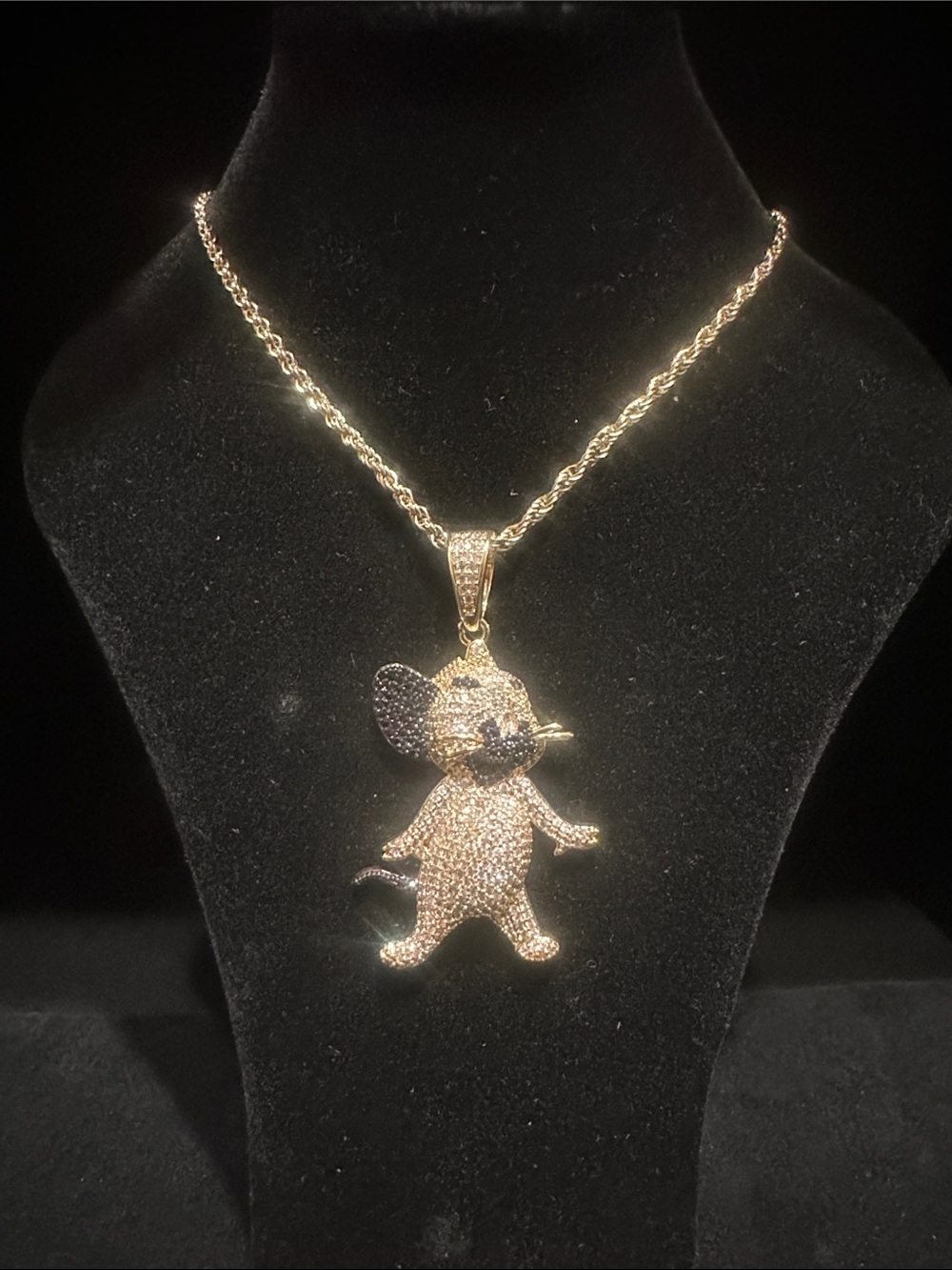 Gold Jerry  ( Tom & Jerry ) Pendant Necklace
